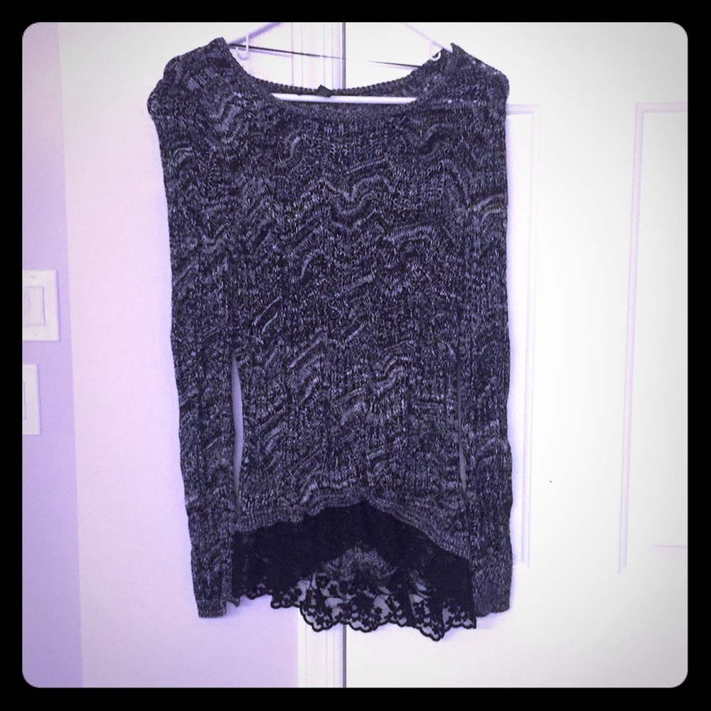 Laced bottom sweater